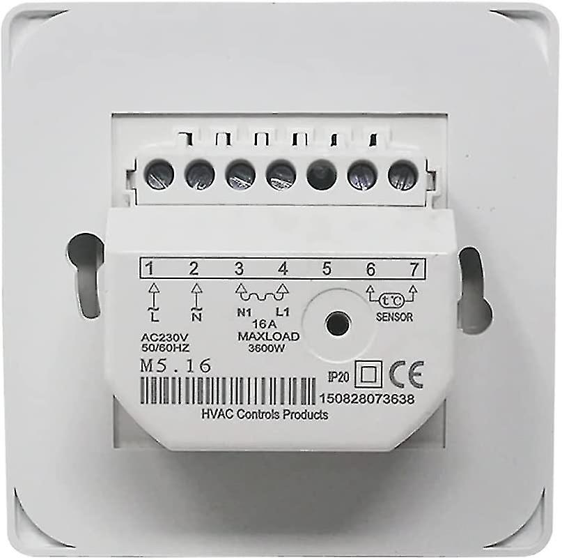 Electric Underfloor Heating Thermostat, 220V 16A with Probe, Mechanical Control, Energy Class A+++, V1188-XJQQ-113744-1