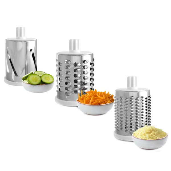 White Rotary Grater Vegetable Cutter and Shredder V1188-XJQQ-12321-1