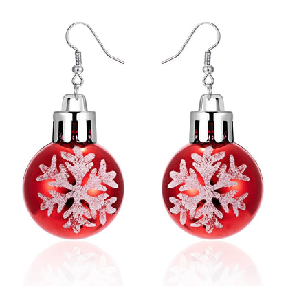 Red Christmas Ball Earrings V1188-XY-Y1030-00001