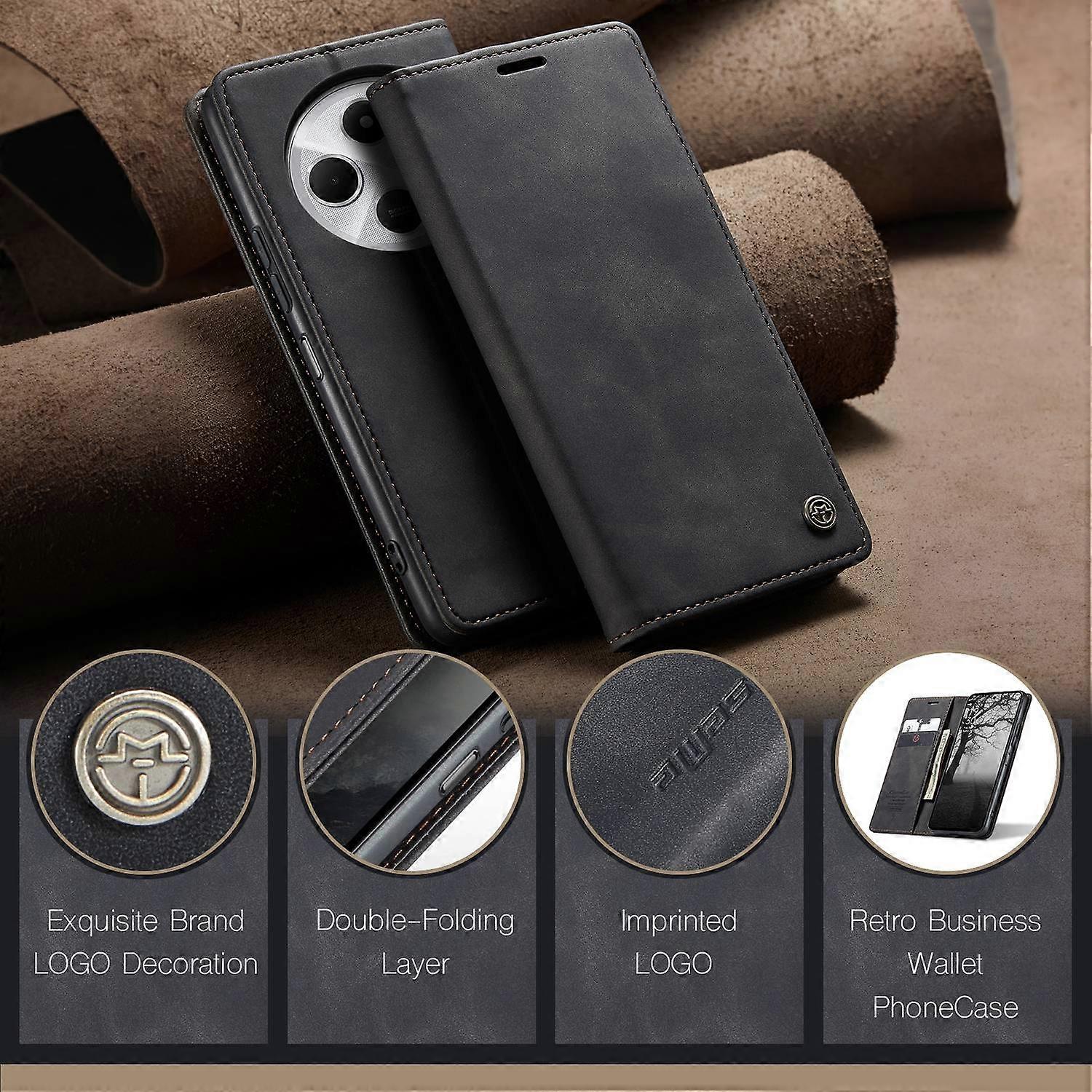 Xiaomi Redmi 14C Phone Case Leather Compatible with Xiaomi Card Holder Stand Multicolor Style CASEME 013 V1188-XY-Y915-00203-1