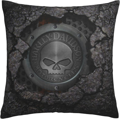 Harley Davidson Decorative Pillowcase H-400 Soft Warm Cover Compatible with Bed Sofa Outdoor Cushions V1188-XY-Y915-00425