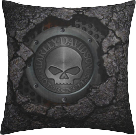 Harley Davidson Decorative Pillowcase H-400 Soft Warm Cover Compatible with Bed Sofa Outdoor Cushions V1188-XY-Y915-00425