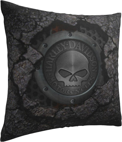 Harley Davidson Decorative Pillowcase H-400 Soft Warm Cover Compatible with Bed Sofa Outdoor Cushions V1188-XY-Y915-00425