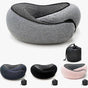 Memory Foam Travel Neck Pillow U-Shaped, Cervical Support Pillow for Airplane Sleep, Black V1188-XY-Y915-00512