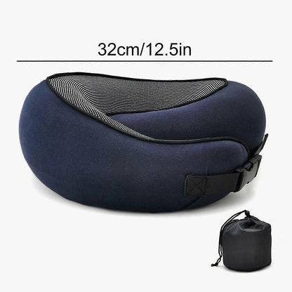 Memory Foam Travel Neck Pillow U-Shaped, Cervical Support Pillow for Airplane Sleep, Black V1188-XY-Y915-00512