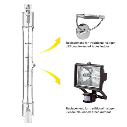 R7s Halogen Bulb Set of 5, 78mm 80w 230v, Dimmable Halogen Rod for Construction Site Floodlights V1188-XY-Y915-00810