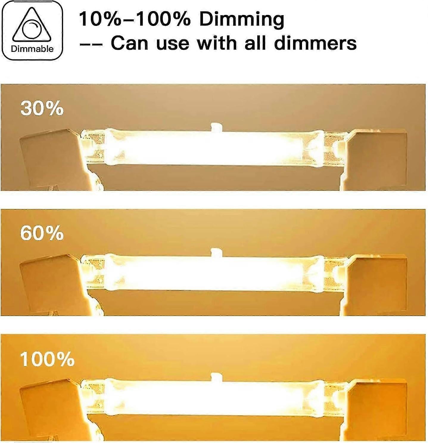R7s Halogen Bulb Set of 5, 78mm 80w 230v, Dimmable Halogen Rod for Construction Site Floodlights V1188-XY-Y915-00810