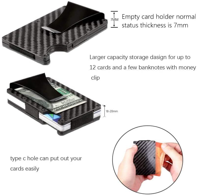 Best selling product!!! Carbon fiber RFID Card holder Black - Christmas gift One size V1188-XYFN-5500228-1