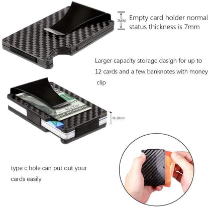 Best selling product!!! Carbon fiber RFID Card holder Black - Christmas gift One size V1188-XYFN-5500228-1