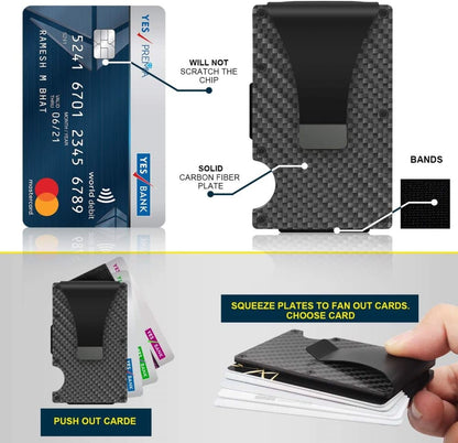 Best selling product!!! Carbon fiber RFID Card holder Black - Christmas gift One size V1188-XYFN-5500228-1