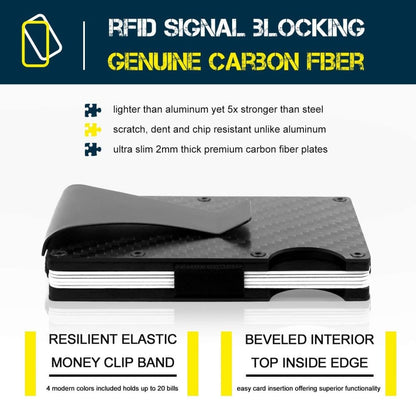 Best selling product!!! Carbon fiber RFID Card holder Black - Christmas gift One size V1188-XYFN-5500228-1