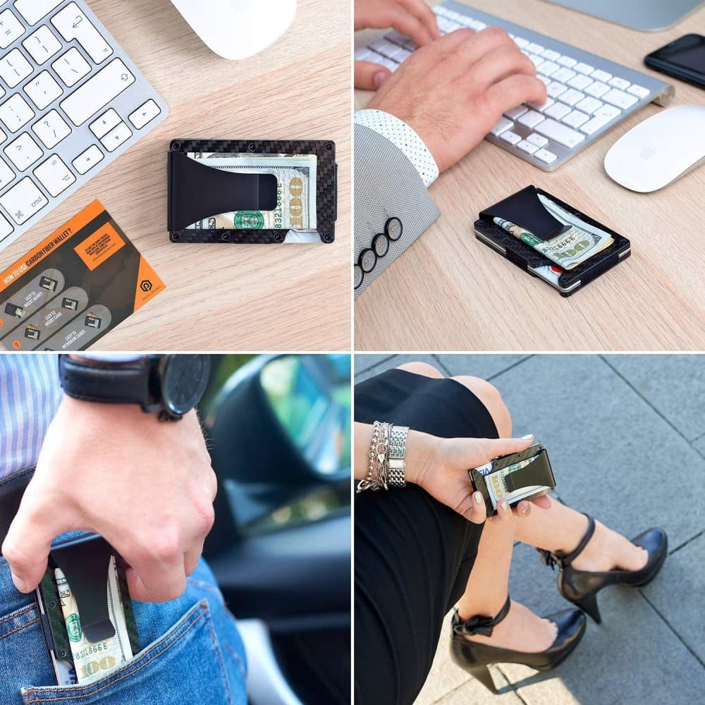 Best selling product!!! Carbon fiber RFID Card holder Black - Christmas gift One size V1188-XYFN-5500228-1