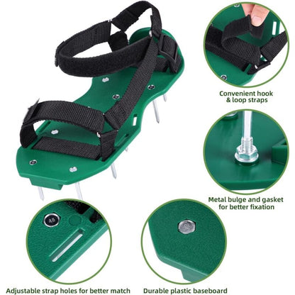 Lawn Aerator Sandals for Garden Grass Aeration, Lawn Spike Shoes Grass Vertical Cutter V1188-XYFN-5501010-1