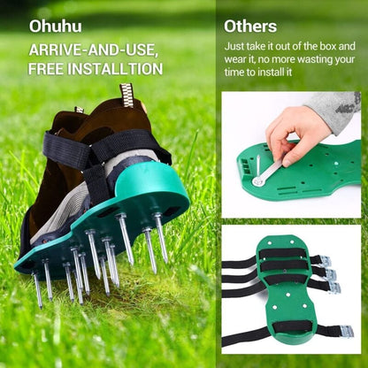 Lawn Aerator Sandals for Garden Grass Aeration, Lawn Spike Shoes Grass Vertical Cutter V1188-XYFN-5501010-1
