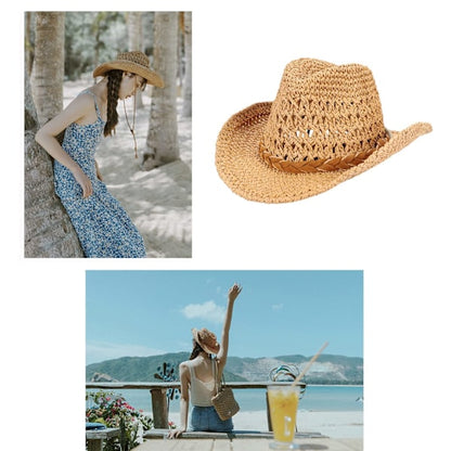 Cowboy Straw Hat Wide Brim Summer Sun Hat for Women and Men V1188-XYFN-6603135-1