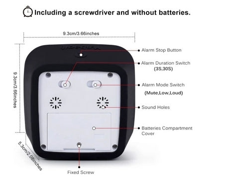 Visual Timer 60 Minute Classroom Timer for Kids Black 150 V1188-XYFN-6605302-1