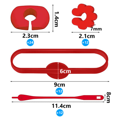 Glass Markers 60 pcs Silicone Reusable Compatible with Wine Glasses V1188-XYFN-7700503-1