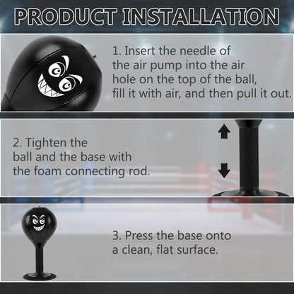 Stress Relief Boxing Ball for Desk with Suction Cup, Compatible with Office and Home Use, Perfect Gift Idea V1188-YG-CN1120-022