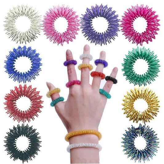 Fidget Stress Ring Sensory Toys for Anxiety and ADHD - 14 Pack Stress Rings V1188-YG-CN1120-541