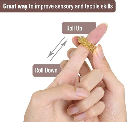 Fidget Stress Ring Sensory Toys for Anxiety and ADHD - 14 Pack Stress Rings V1188-YG-CN1120-541