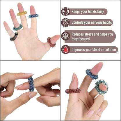 Fidget Stress Ring Sensory Toys for Anxiety and ADHD - 14 Pack Stress Rings V1188-YG-CN1120-541