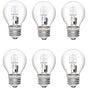 E27 Halogen Bulbs 6-Pack, 28W G45 Dimmable Warm White 2700K Golf Ball Clear Blub, Compatible with Chandeliers V1188-YG-FU1025-01882