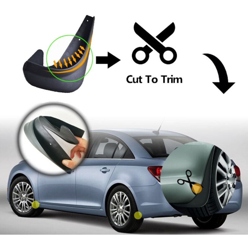 BMW Mud Flaps Compatible with 3 5 7 Series E30 E46 E90 E91 E92 E93 E60 F10 F11 G30 E38 E65 F01 Universal Fit V1188-YG-MN101-1393
