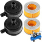 20mm Thread Air Compressor Intake Filter Muffler with Plastic Cover 2pcs for Pneumatic Tools V1188-YG-MN1016-0469