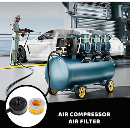 20mm Thread Air Compressor Intake Filter Muffler with Plastic Cover 2pcs for Pneumatic Tools V1188-YG-MN1016-0469