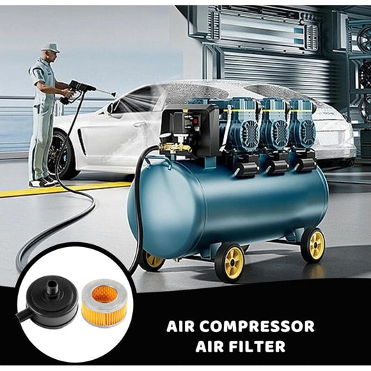 20mm Thread Air Compressor Intake Filter Muffler with Plastic Cover 2pcs for Pneumatic Tools V1188-YG-MN1016-0469
