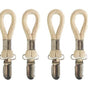 Metal Towel Clamps 5-Pack Kitchen Bathroom Towel Hooks with Braided Cotton Holder for Dishcloths V1188-YG-MN1016-2144