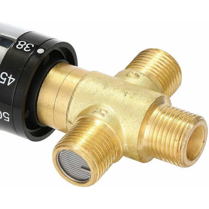 Brass Adjustable Thermostatic Bathroom Faucet Water Mixer Valve with Temperature Control for Hot and Cold V1188-YG-MN1016-3883