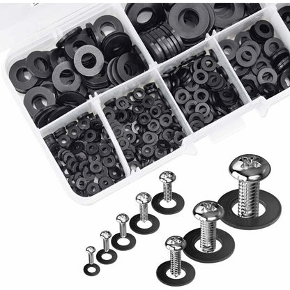 Black Plastic Lock Washers Fasteners Self-Locking Washer Assortment 500pcs M2.5 M3 M4 M5 M6 M8 M10 V1188-YG516-04197-1
