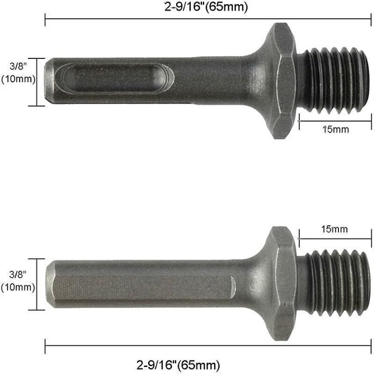 M14 external thread to SDS Plus internal thread and internal triangle adapter for drill grinder, from DEBUNS V1188-YG516-07768-1