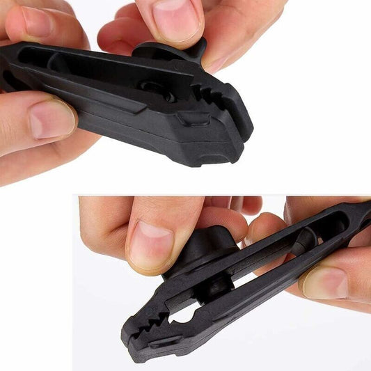 DEBUNS Heavy Duty Tent Clamps, 12 pcs Black Instant Awning Clamp for Tent Tarpaulin Caravan Garden Shelter V1188-YG516-09594-1