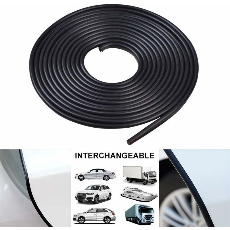 Car Door Edge Protector Rubber Strip Anti-Scratch, 5M Car Door Protector Compatible with Most Vehicles V1188-YG516-10155-1