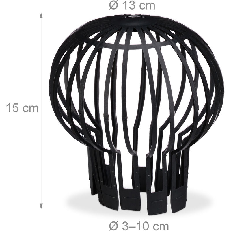 Downspout Cover, 4-pack, Plastic Basket, Leaf Catcher for Gutter, Rain Pipe Cover, Gutter Cover, 13 cm, black V1188-YG51MO-00091-1