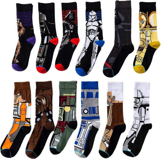 Star Wars Sports Cotton Socks for Men 12 Pairs, Athletic Casual V1188-YGF51-00299-1