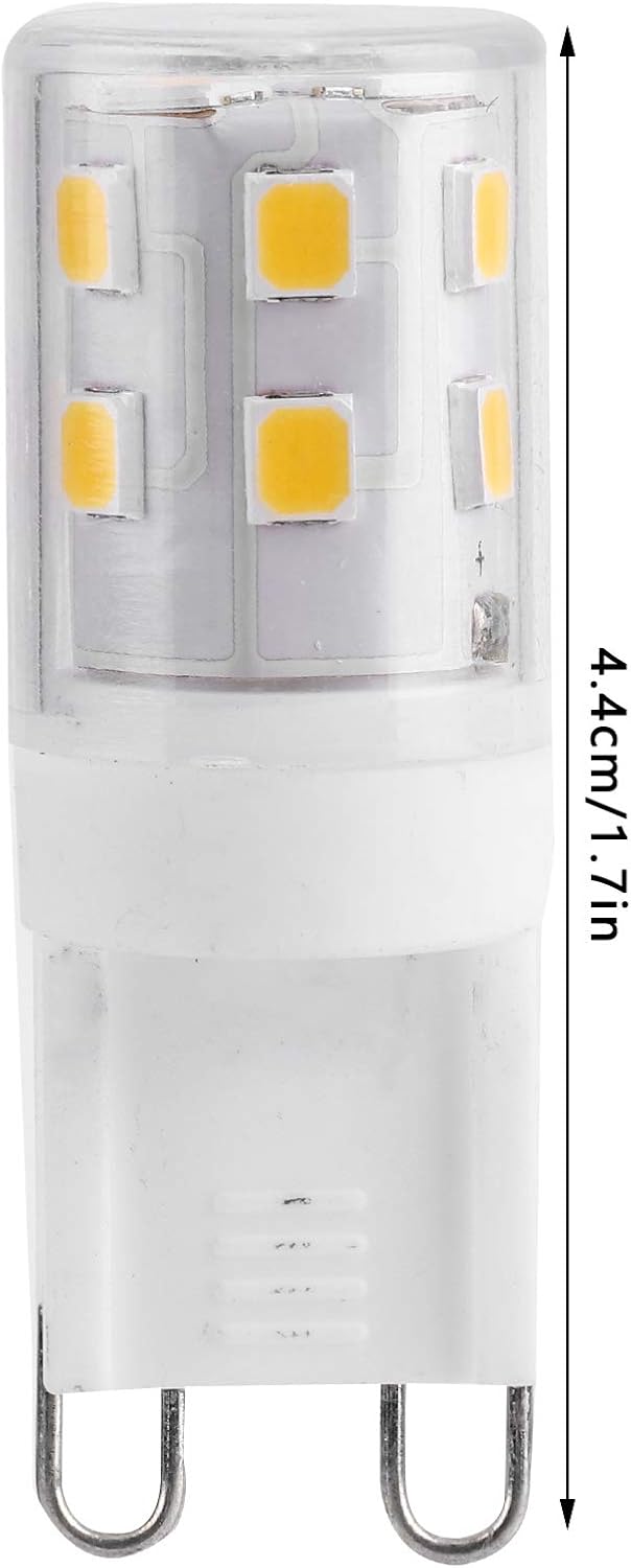 G9 LED Bulbs 2W 16-LED Mini Light Bulbs, Dimmable, Energy Saving Equivalent 30W Halogen, 10pcs, Ceramic Base, V1188-YGM-00455-1