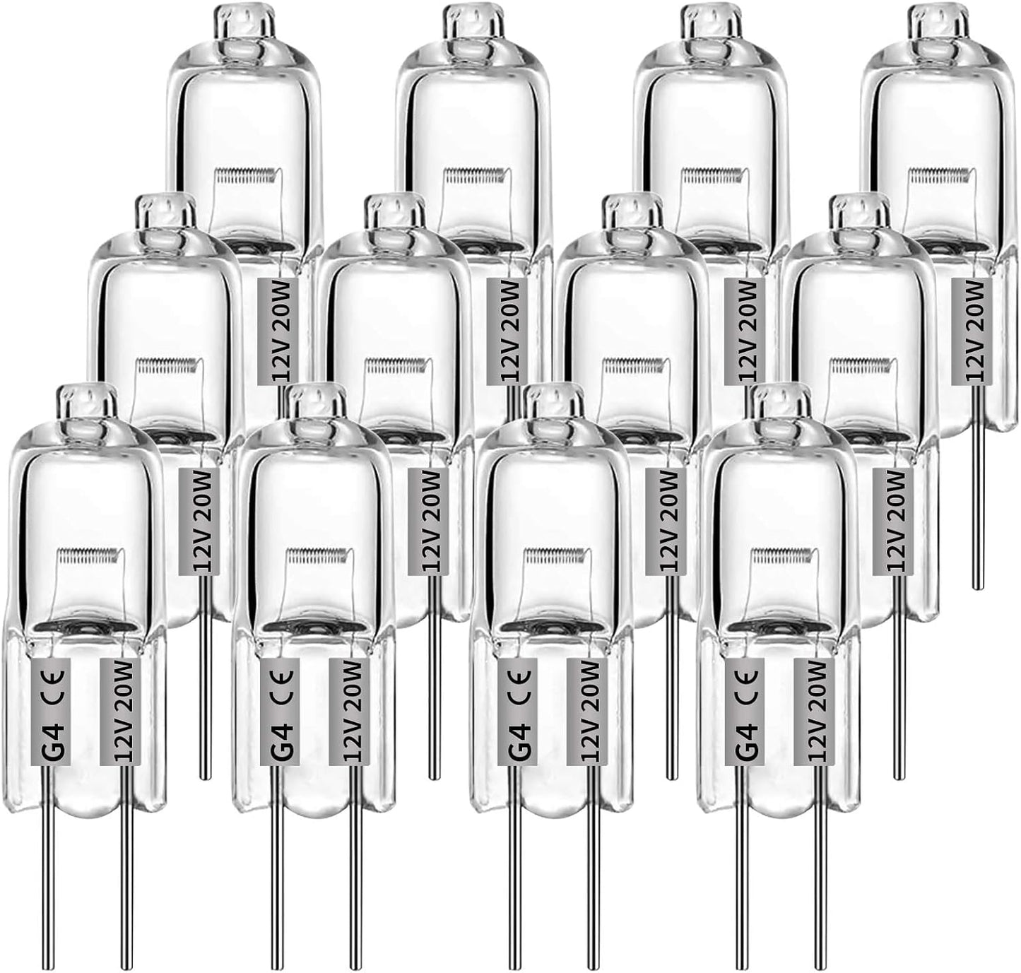 G4 halogen lamps 10W 12V - Warm white - 12 pcs 10W 12pcs 10W 12pcs V1188-YI05-347-2