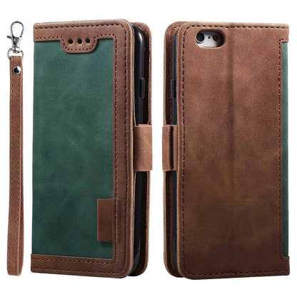iPhone 16e Case with RFID Blocking Wallet and Stand, Leather Phone Case, Multicolor Green V1188-YO101-02621-4