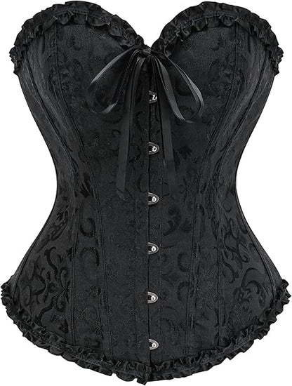 Corset Tops for Women Black XS Lace Bustier Push Up Bodysuit Shapewear V1188-YSJ05-146-1