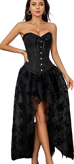 Corset Tops for Women Black XS Lace Bustier Push Up Bodysuit Shapewear V1188-YSJ05-146-1