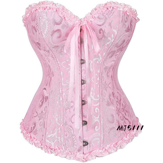 Corset Pink M YSJ Women's Bridal Shapewear Waist Cincher Vest European Palace Wedding Dress V1188-YSJ05-272-18