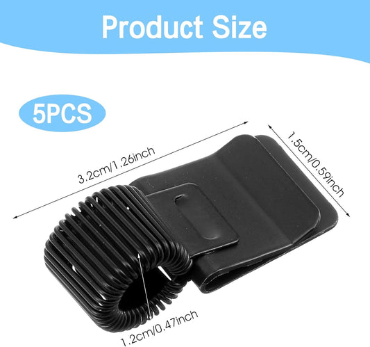 5Pcs Pen Loop Holder, Black Pen Clip Board Holders, Metal Pen Holder Clips with Adjustable Spring Loop, Pen V1188-YT-A-1229