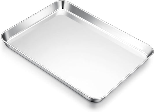 Cookie Sheet for Baking, 18"x13" Stainless Steel Baking Sheet Pan for Oven, Large Non Toxic Metal Baking Tray V1188-YT-A-1234