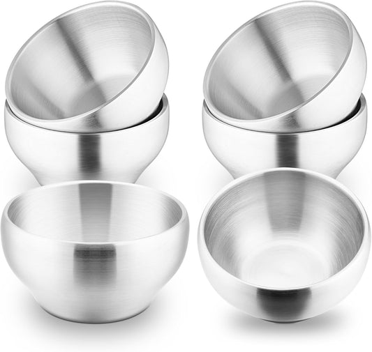 Stainless Steel Bowls for Kids-6 Pack, 12OZ Double Walled Baby Toddler Bowls for Baby Food/Cereal/Snack, V1188-YT-A-1235