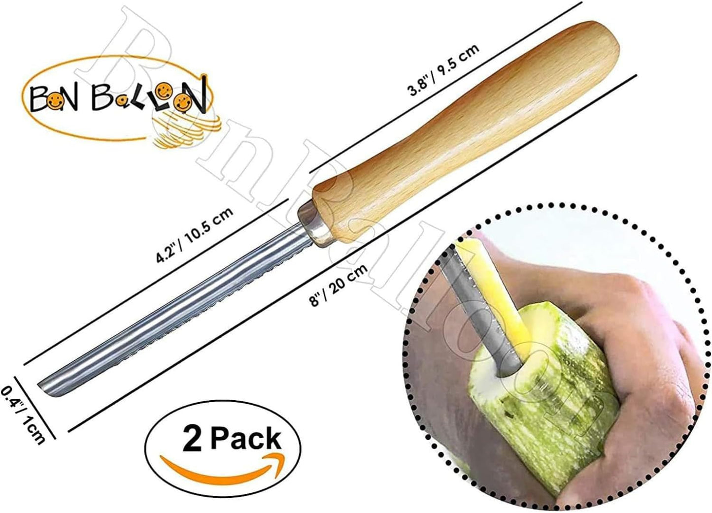 Zucchini Squash Vegetable Corer 2 pcs Corers Stainless Steel Core Remover Tool Kitchen Stuffed Vegetables V1188-YT-A-1281