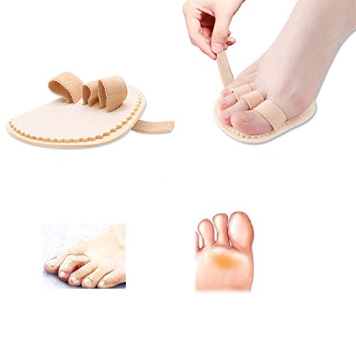 Toe Splint & Straightener, Adjustable Loops Hammer Toe Correctors Brace w/ Slip-on Cushion Metatarsal Pads V1188-YT-A-1315