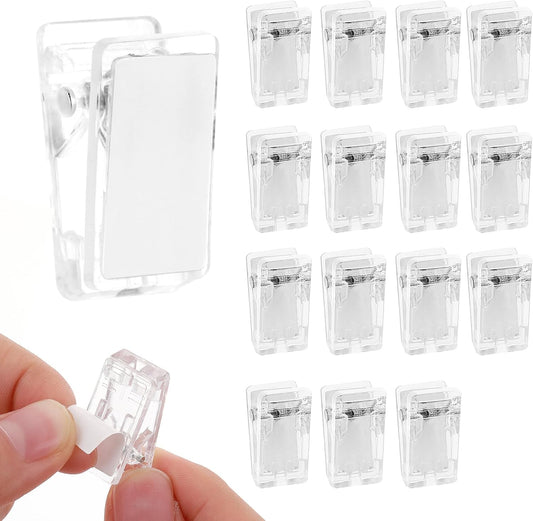 15 Pcs Tapestry Wall Hanging Clips, Self Adhesive Clips Wall Clips Poster Hanger Shower Curtain Clips V1188-YT-A-1384